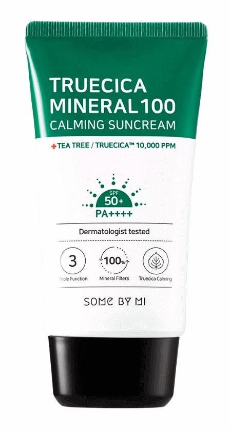 Успокаивающий солнцезащитный крем для чувствительной и проблемной кожи  Truecica Mineral 100 Calming Sun Cream SPF 50 PA ++++ купить | SKINLY -  корейская косметика