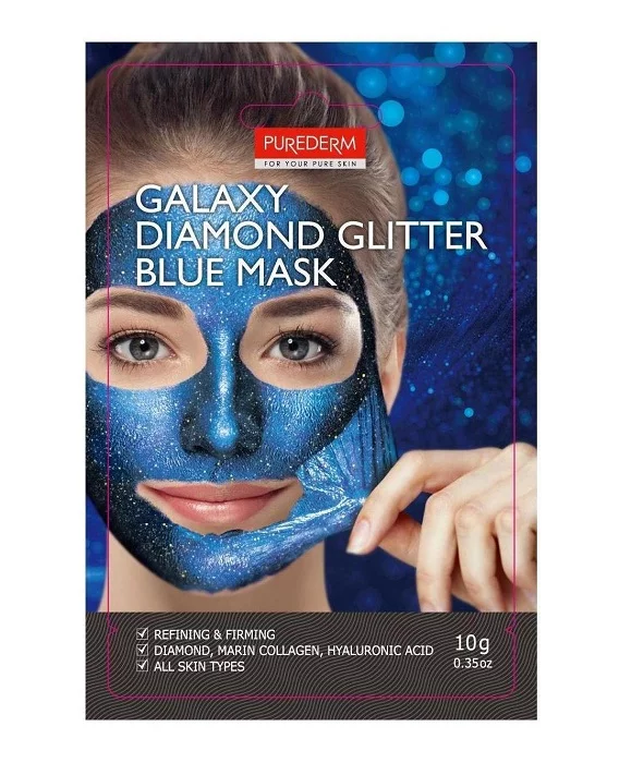 Galaxy Diamond Glitter Blue Mask в интернет-магазине Skinly